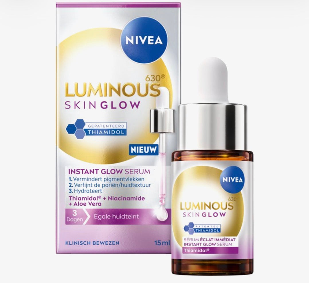 NIVEA Luminous630 Skin Glow Instant Glow Serum
سێرۆما NIVEA بۆ درەوشانا پێستێ و شلدارکرنا وێ.