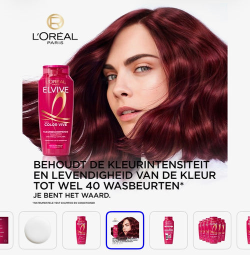 L'Oréal Paris Elvive Color Vive Shampoo
شامپۆی چاڤدێرییا مووێ بۆ مووێن ڕەنگکرî و هایلایتکری.