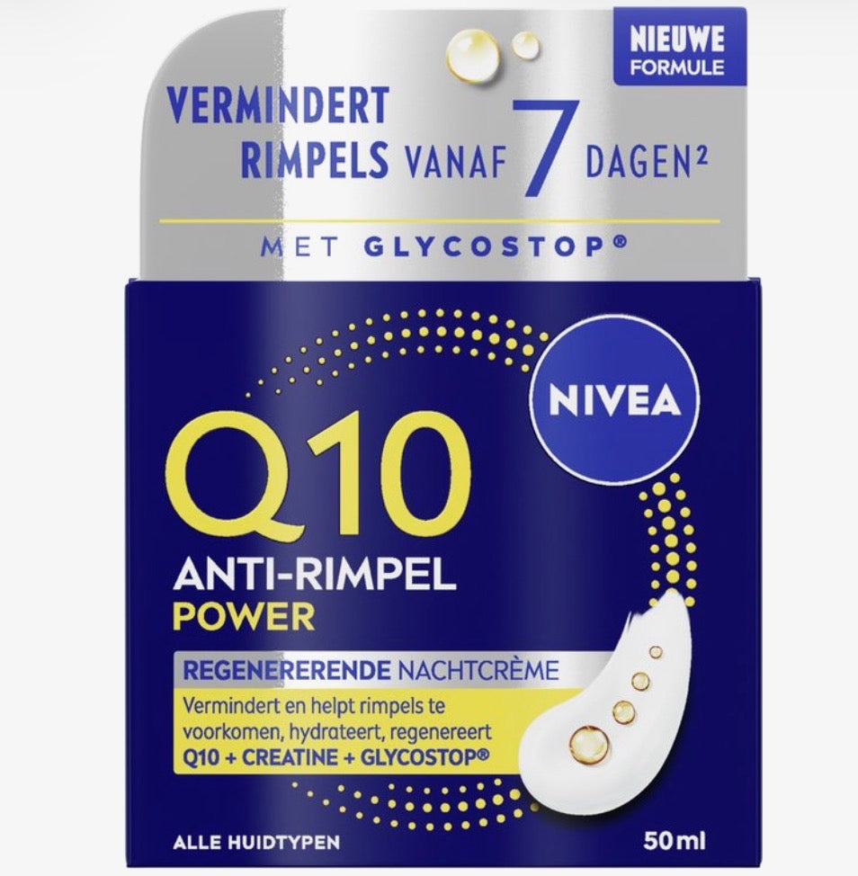 NIVEA Q10 POWER – کرێما شەڤێ بۆ دژایەتی چین و چروکا